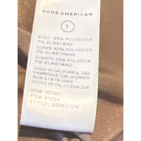 Good American Women's Reversible Black/Tan Shine Band Swim Top Size Small - Picture 8 of 8